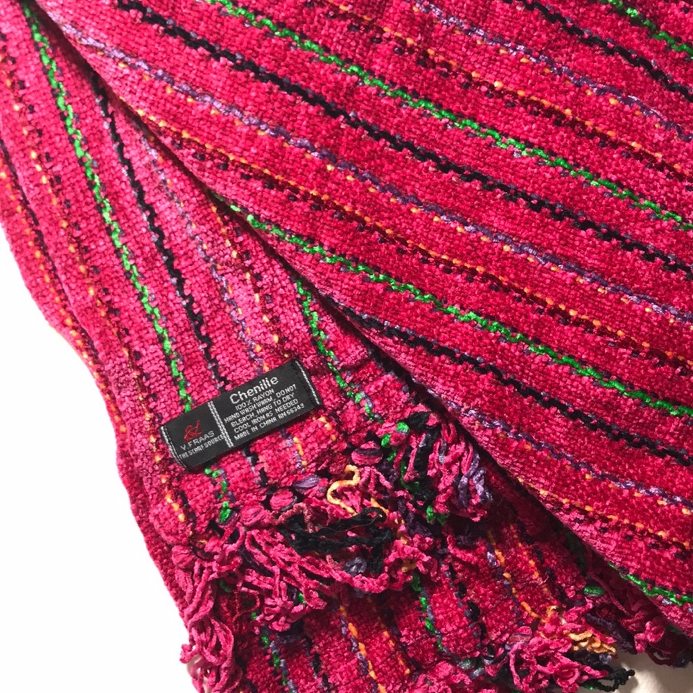 vintage pink striped scarf
